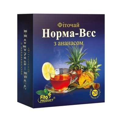 Фіточай Фітопродукт №3 Норма-вєс з ананасом по 1.5 г №20 в філ.-пак.