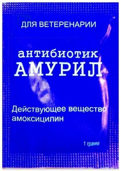 Амурил (ДЛЯ ТВАРИН) порошок для перорального застосування, 1 г