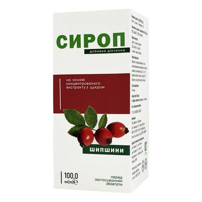 Шипшини К&Здоров'я сироп на основі концентрованого екстракту з цукром, 100 мл