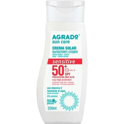 Крем сонцезахисний Agrado Sun Care SPF50+ для чутливої шкіри, 250 мл