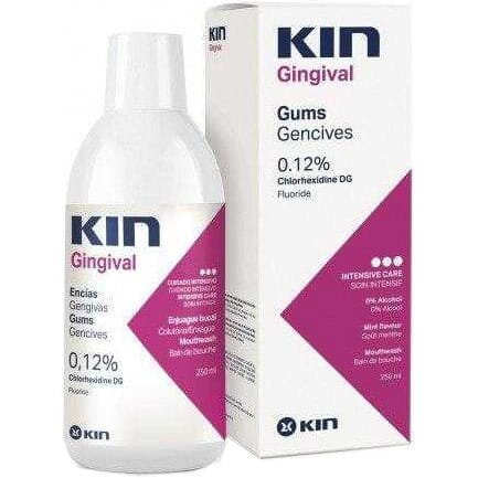 Ополіскувач для ротової порожнини Kin Gingival проти зубного нальоту з хлоргексидином 0,12%, 250 мл