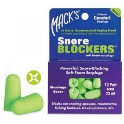 Беруші вкладки вушні MACK`S Snore Blockers 2810 поліпропіленові, 12 пар