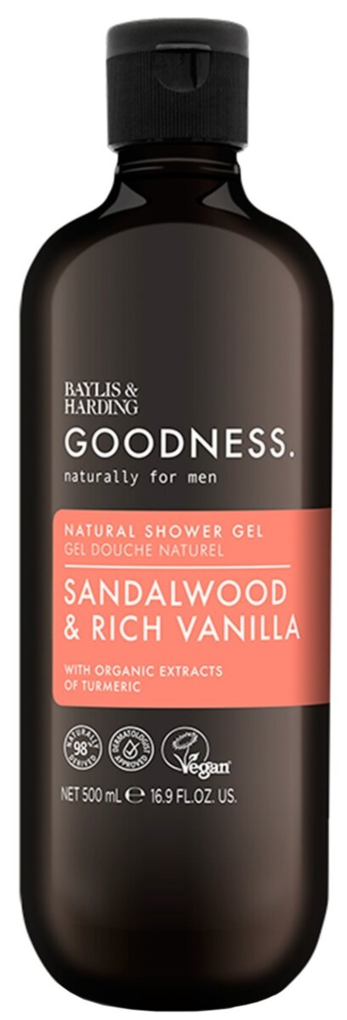 Гель для душу Baylis & Harding Goodness натуральний чоловічий Сандал, насичена ваніль, 500 мл