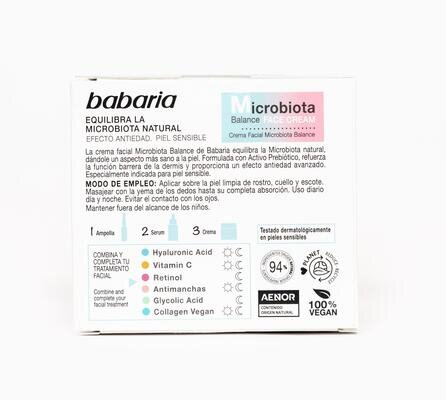 Крем для обличчя Babaria Microbiota Balance для чутливої шкіри, 50 мл
