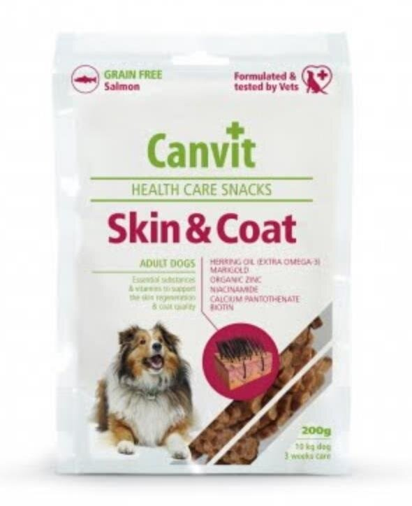 Ласощі для собак Canvit Skin and Coat, 200 г