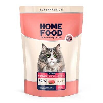 Корм сухий для котів Home Food Hairball Control виведення шерсті зі шлунку, 1,6 кг