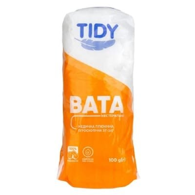 Вата нестерильна Tidy медична гігієнічна, зиг-заг, 100 г