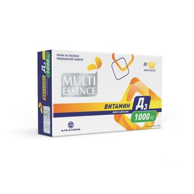 Вітамін Д3 Multi Essense 1000 МО капсули №30 (15 х 2)
