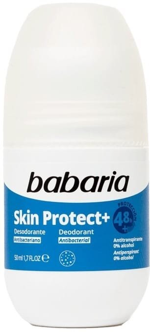 Дезодорант-антиперспірант кульковий Babaria Skin Protect+ 48h антибактеріальний, 50 мл