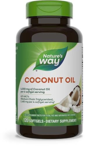 Кокосова олія Nature's Way Coconut Oil 1000 мг, 120 капсул