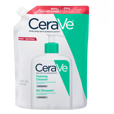 Гель інтенсивно очищуючий CeraVe для нормальної і жирної шкіри обличчя і тіла, змінний блок, 473 мл