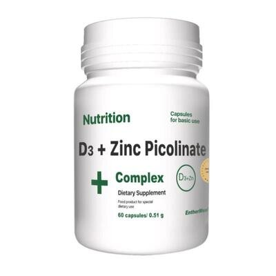 Вітамінно-мінеральний комплекс AB PRO EntherMeal D3+ Zinc Picolinate Complex+, 60 капсул