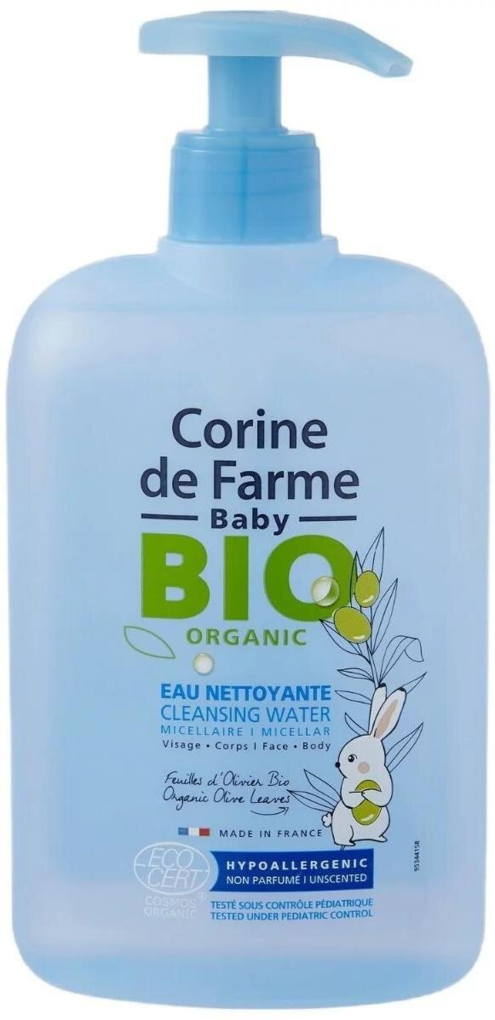 Вода міцелярна Corine De Farme Bio Organic Baby з листям оливи очищуюча, 500 мл
