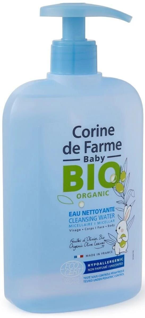 Вода міцелярна Corine De Farme Bio Organic Baby з листям оливи очищуюча, 500 мл