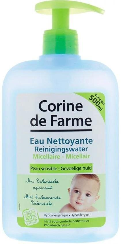 Вода міцелярна Corine De Farme Bio Organic Baby з листям оливи очищуюча, 500 мл