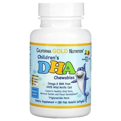 Риб'ячий жир для дітей California Gold Nutrition Real Health Kids Smart Hi DHA-Omega 3 Fish Oil капсули жувальні №30