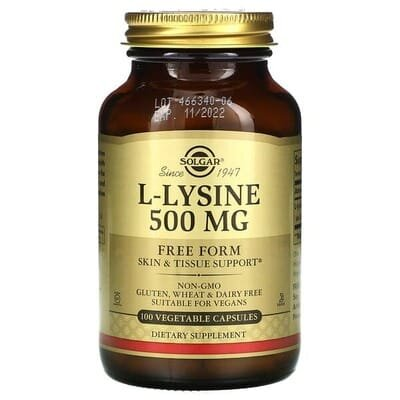 L-лізин Solgar L-Lysine 500 мг вег. капсули №100