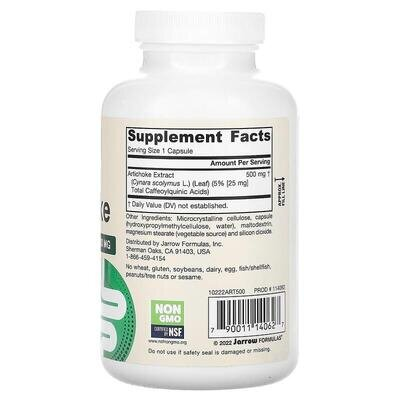 Артишок Jarrow Formulas Artichoke 500 мг, 180 капсул