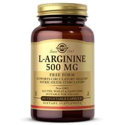 L-аргінин Solgar L-Arginine 500 мг вег. капсули №100