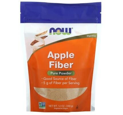 Яблучна клітковина NOW Apple Fiber порошок, 340 г