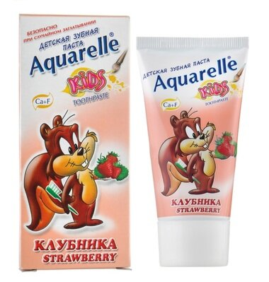 Зубна паста Aquarelle Kids Полуниця дитяча, 50 мл