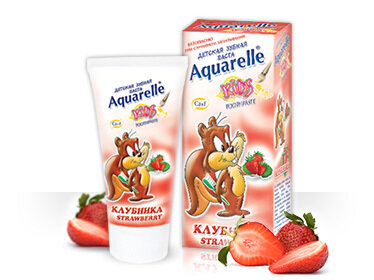 Зубна паста Aquarelle Kids Полуниця дитяча, 50 мл
