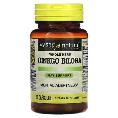 Гінкго Білоба Mason Natural Ginkgo Biloba, 60 капсул
