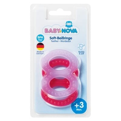 Кільце зубне Baby-Nova 31188 рельєфне тверде