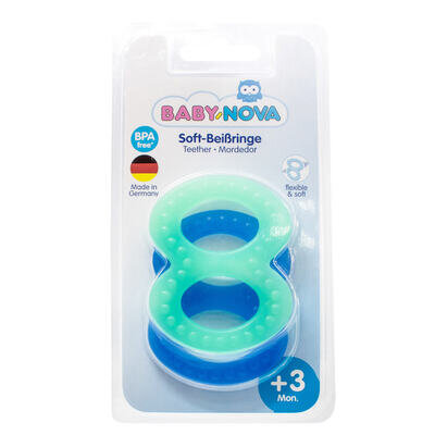 Кільце зубне Baby-Nova 31188 рельєфне тверде