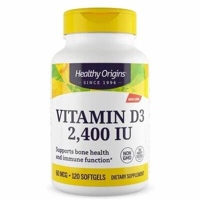 Вітамін Д3 Healthy Origins Vitamin D3 2400 МО, 120 капсул