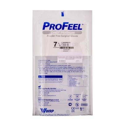 Рукавички хірургічні ProFeel DHD Platinum латексні без пудри, розмір 7,5 стерильні, пара