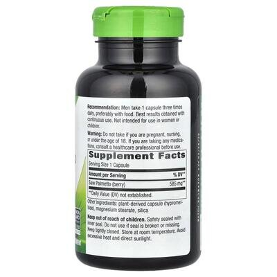 Ягоди Со Пальметто Nature's Way Saw Palmetto Berries 585 мг, 180 веганських капсул