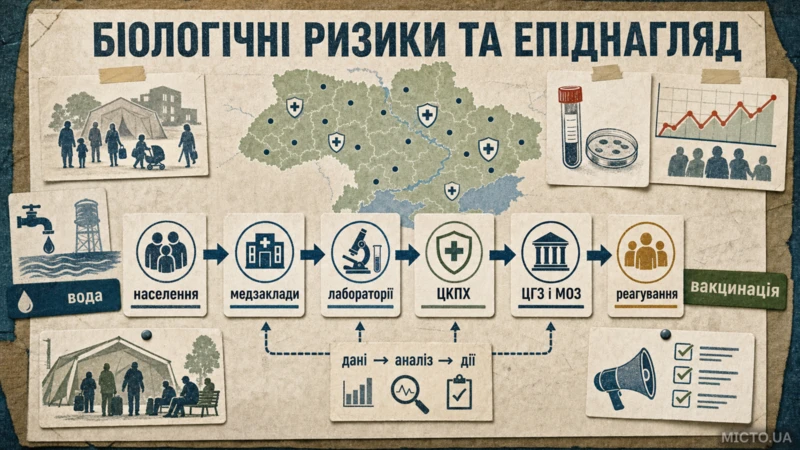 Біологічні ризики під час війни: епіднагляд в Україні
