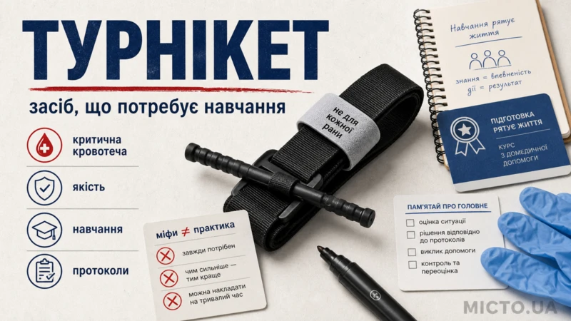 Турнікет: коли він рятує життя, а коли може зашкодити