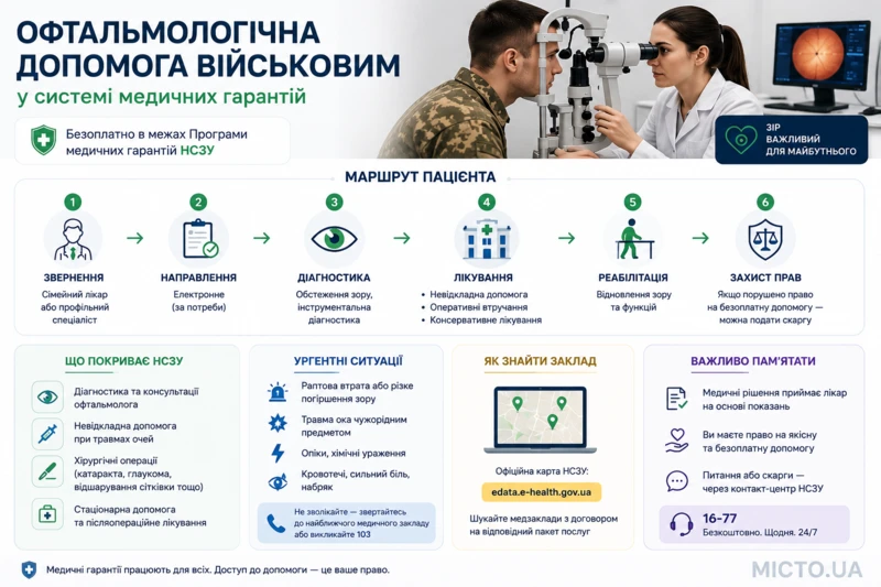 Офтальмологічна допомога військовослужбовцям у системі медичних гарантій