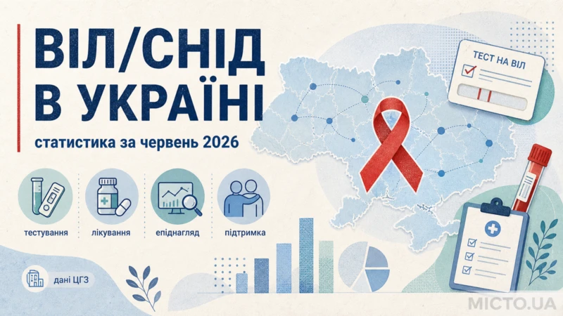 ВІЛ/СНІД в Україні: статистика за червень 2026 року