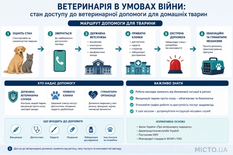 Ветеринарія в умовах війни: стан доступу до ветеринарної допомоги для домашніх тварин