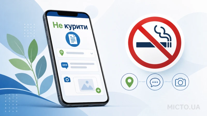 Оновлений NoSmoking: ЦГЗ МОЗ спростив подання повідомлень про порушення антитютюнового законодавства
