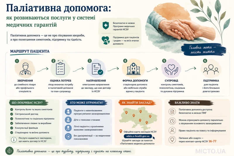 Паліативна допомога: як розвиваються послуги у державній системі медичних гарантій