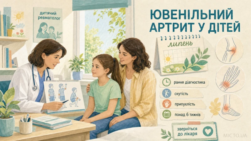 Липень – Місяць поінформованості про ювенільний артрит: чому важлива рання діагностика
