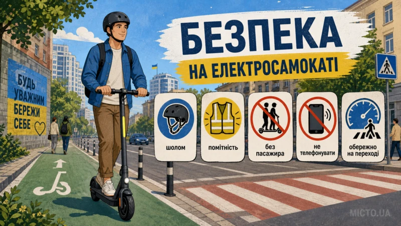 Безпека на електросамокаті: основні правила