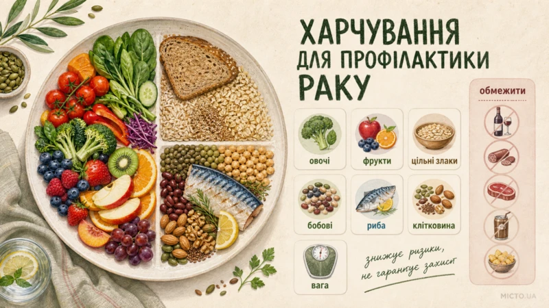 Харчування для профілактики раку: що рекомендують ВООЗ, WCRF, IARC та інші міжнародні організації