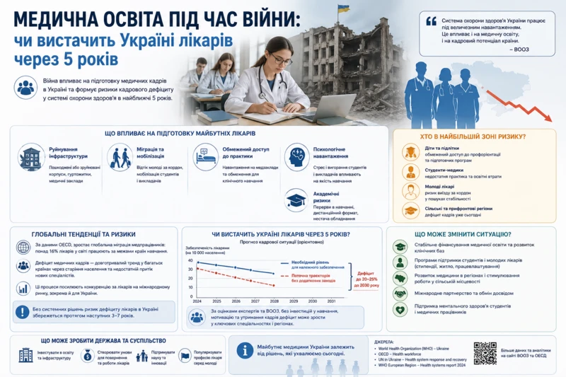 Медична освіта під час війни: чи вистачить Україні лікарів за 5 років