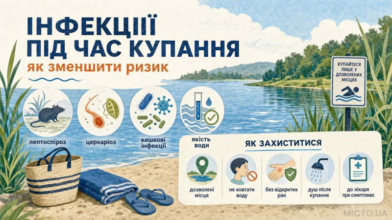 Інфекції під час купання: чим можна заразитися та як захиститися