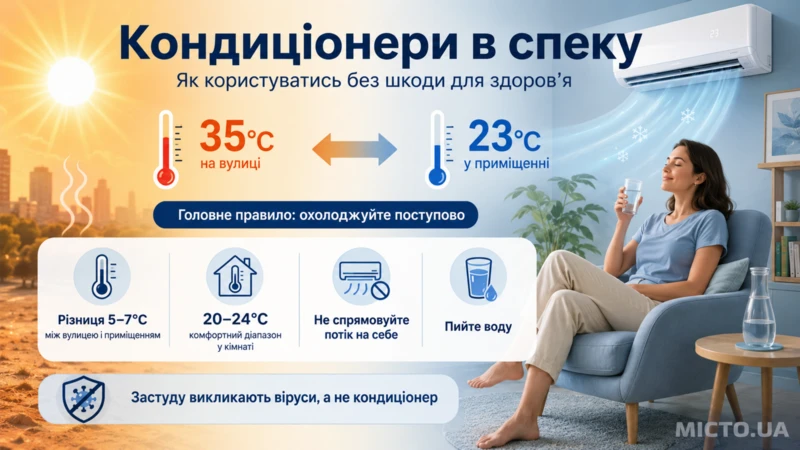 Кондиціонери в спеку: як користуватись без шкоди для здоров’я