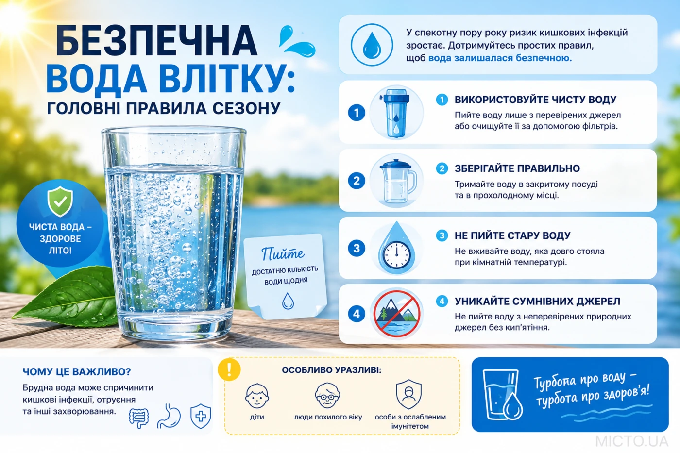 Безпечна вода влітку: головні правила сезону