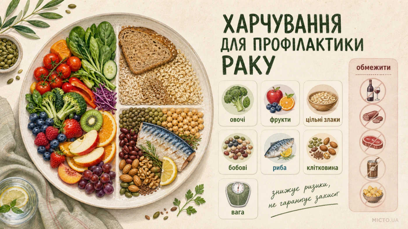 Харчування для профілактики раку: що рекомендують ВООЗ, WCRF, IARC та інші міжнародні організації