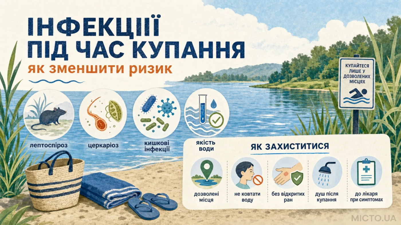 Інфекції під час купання: чим можна заразитися та як захиститися