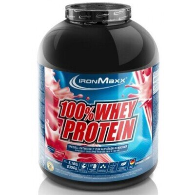 Протеїн IronMaxx 100% Whey Protein Малина, 2350 г (банка)