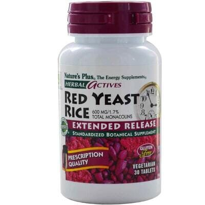 Червоний дріжджовий рис Nature's Plus Red Yeast Rice Herbal Actives 600 мг, 30 таблеток